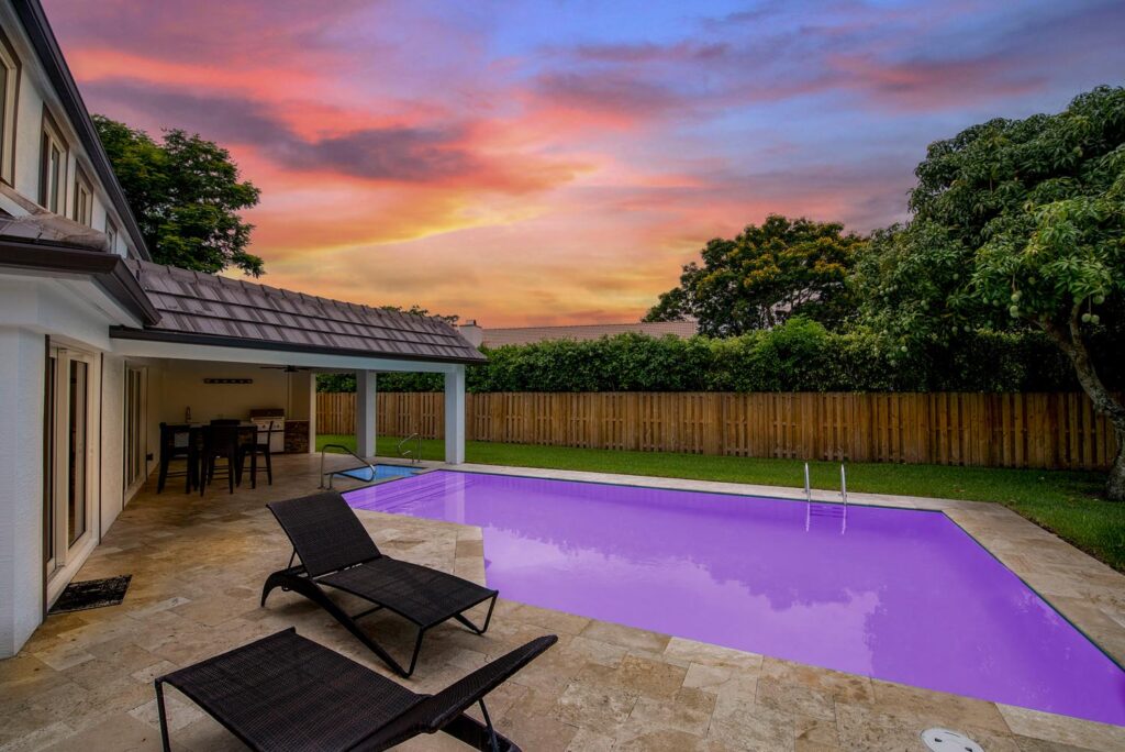 Twilight, dusk real estate photoshoot in Fort Lauderdale, Florida